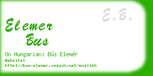 elemer bus business card