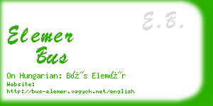 elemer bus business card